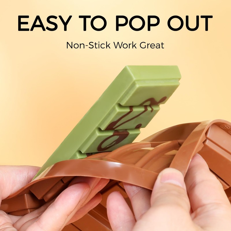 Chocolate Molds - Non-Stick Chocolate Bar Mold, Food Grade Silicone