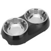 Stainless Steel Nonslip Double Pet Bowls Household Food Water Feeder