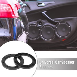 X AUTOHAUX 4pcs for 4 Inch Car Speaker Spacer Plastic 92mm ID Black Hollow