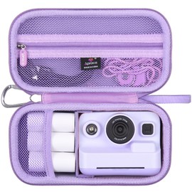 Aproca Purple Portable Hard Storage Case, for Dylanto Instant Print Camera Kids Instant Cameras and Accessories
