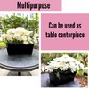 LaLaGreen Outdoor Rail Planter (6 Pack, 16 Inch) Large Black
