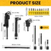 17-Piece Angle Screwdriver Attachment, 105° Angle Attachment for Cordless Screwdriver,