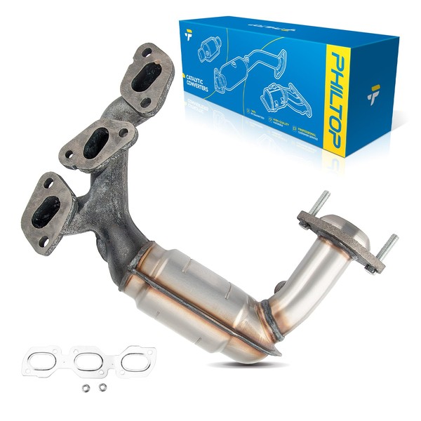 PHILTOP Front Left Automotive Replacement Catalytic Converter Kit Fit For