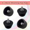 4Pcs Air Compressor Rubber Feet,No Oil Machine Shock-Absorbing Foot Pads,Black(M8
