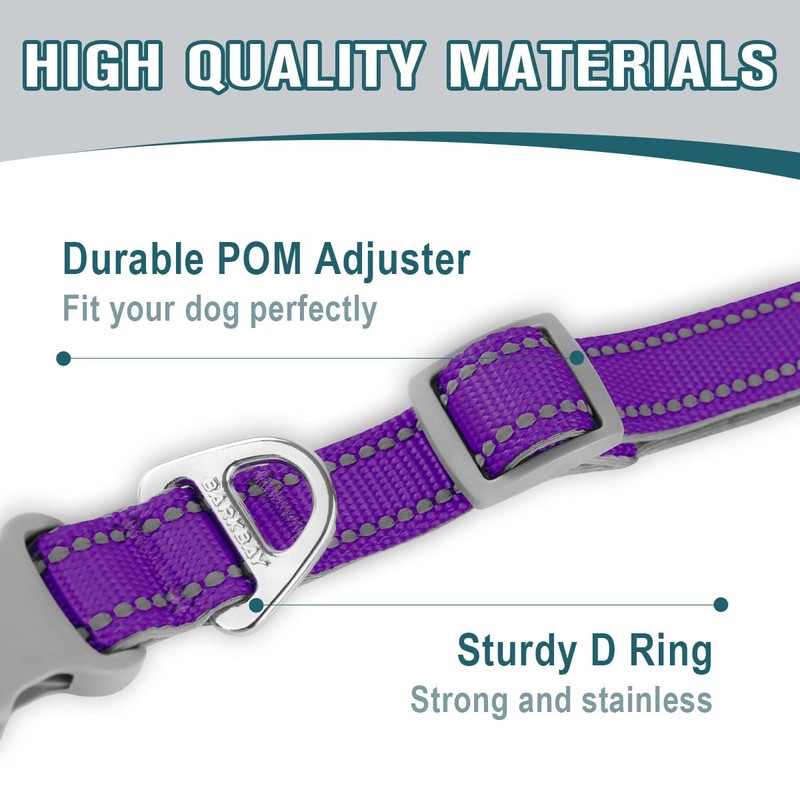 Dog Collar for Medium Small Large Dogs Reflective with Leash,Collar