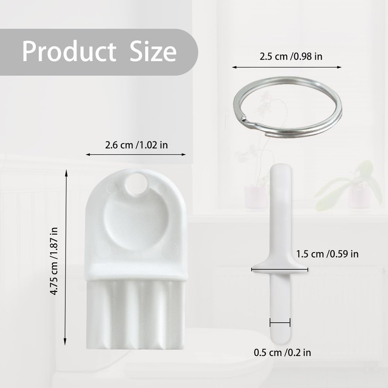 5 Pcs Toilet Paper Dispenser Key with 5 Pcs Key
