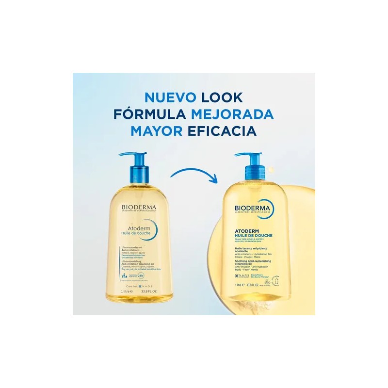 Bioderma Atoderm Aceite De Ducha Dermolimpiador, 1l