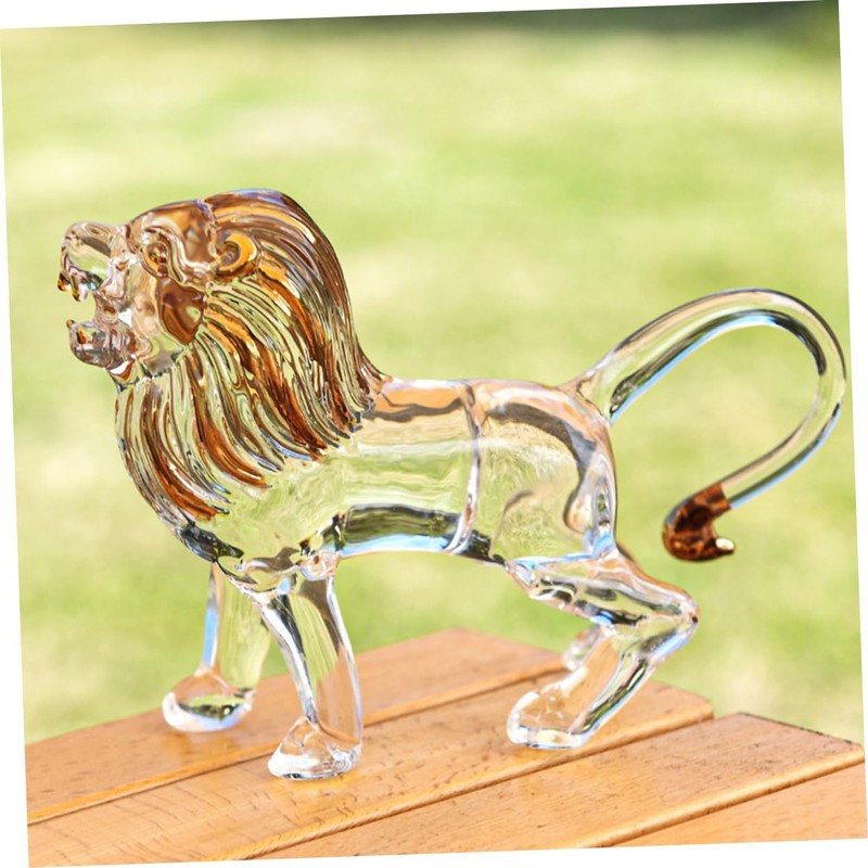 GRIRIW Lion Statue Lion Ornament for Home Decor Sturdy Crystal