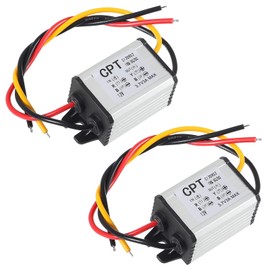 AITIAO 2PCS 12V to 3.7V Buck Converter Step Down Converter DC 8-35V to 3.7V 3A 11W Voltage Regulator Board Power Supply Module, 5V 6V 9V 12V 24V Waterproof Car Volt Step Down Buck Converter