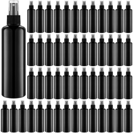 Eccliy 32 Pcs 8 oz Spray Bottles Fine Mist Spray Bottles Clear Empty Plastic Travel Bottles Refillable Mist Sprayer with Spray Cap for Oils Travel Perfumes(Black,Stylish)
