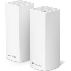 Linksys Velop Intelligent Mesh WiFi Router System: AC2200 Tri-Band, Network for Full-Speed Coverage, Computer Internet Wireless Router for Home (2-Pack) (Renewed)