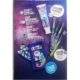 Oral-B Crest & Oral-B Kids  Holiday Pack  Gift Set 4 Color Changing Brushes