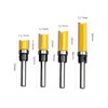 Exqutoo 1/4 Inch Shank Pattern Flush Trim Router Bit Set