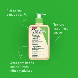 CeraVe Limpiador en Aceite - Transforma en Espuma | Piel Normal a Muy Seca 
