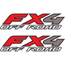 LIGHTCOR FX4 Off Road Decal Sticker F150 (1997-2010) Bedside Emblem 4x4 Truck (Set of 2