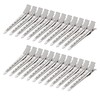 24 Pcs Metal Duck Billed Hair Clips Silver for Styling
