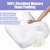 HOMBYS Shredded Foam Couch Back Cushions Replacement, Stuffing Fill Removable