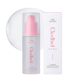 Suero de colágeno y niacinamida, 50 ml1,69 fl oz, para decolorar y minimizar los poros dilatados, 63 de agua de colágeno vegana, 15 de niacinamida,...
