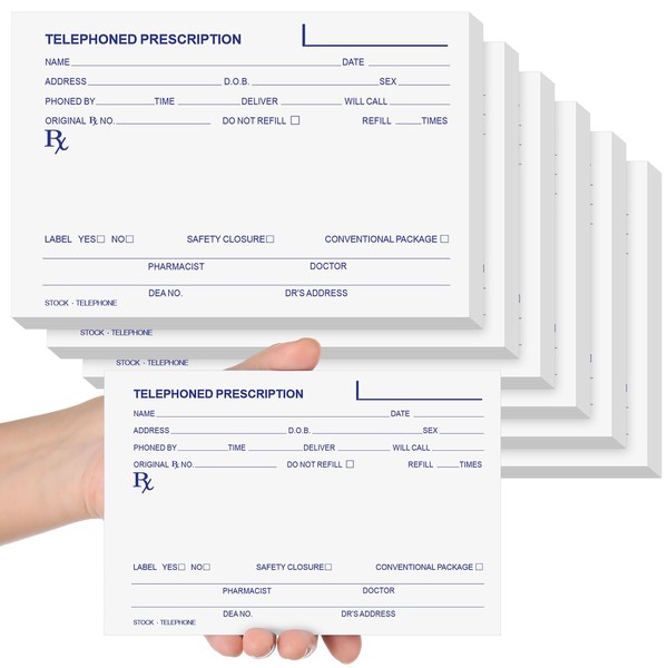 Affrolling 6 Pcs Telephone Prescription Pads Rx Pad Pharmacist Notepad