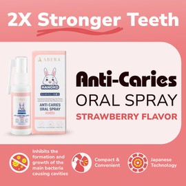 Abera Hanoko Anti-Caries Oral Spray, Toddler Toothpaste Helper for Cavity Repair and Fresh Breath, Children Anticavity with Fluoride Free for Newborn to Preschoolers, 1.35 fl Oz