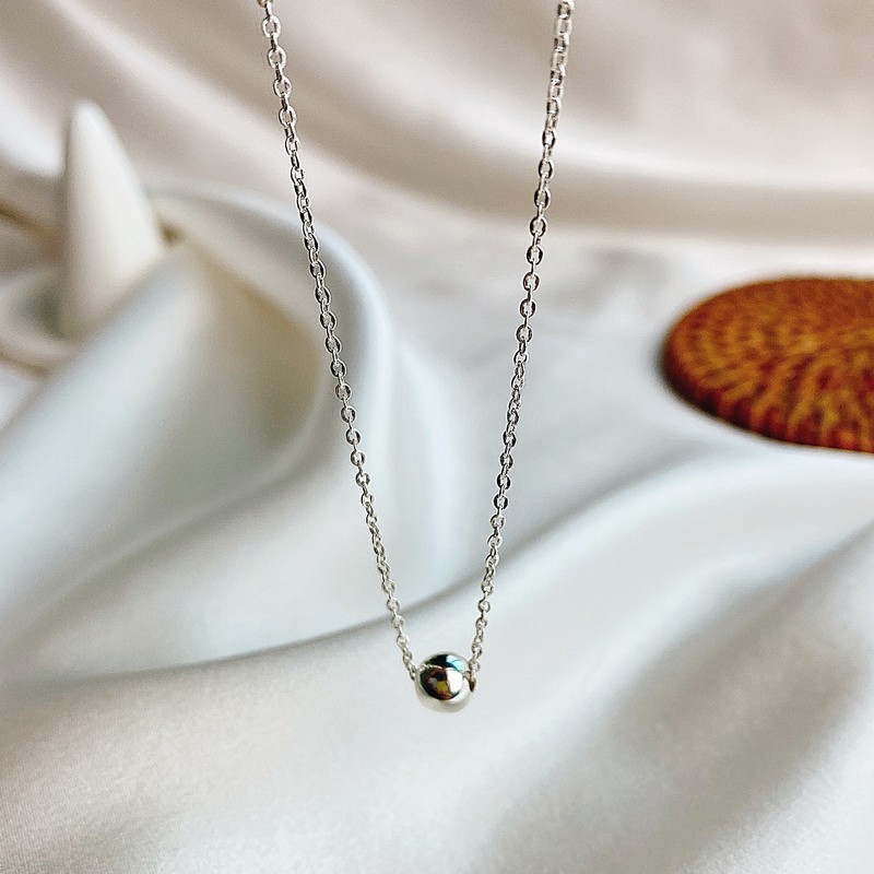 Women's 14k ball chain silver necklace pendant ball chain necklace