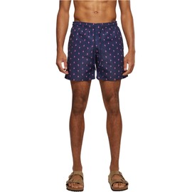 Urban Classics Men's Pattern Swim Shorts, Multicoloured (Flamingo 01696), 3XL