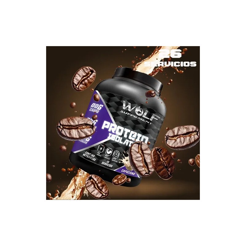 Proteína Whey Hs Hidrolizada Isolate Wolf 1kg 26 Servicios