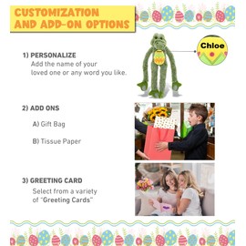 DolliBu Super Soft Long-Arm Alligator with Yellow Easter Egg Plush - Perfect Wildlife Stuffed Animals for Easter Basket, Cute Easter Egg Stuffed Animal Spring Toys for Girls, Boy, Baby - 21 Inches