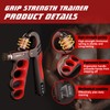 Takzop Grip Strength Trainer, Adjustable Forearm Resistance from 11 lbs