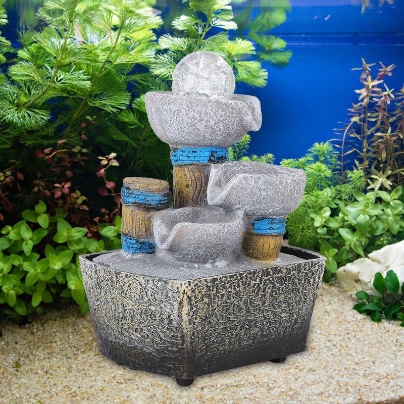 Mini Unique Shape Simulation Desktop Fountain Waterfall Table Ornament for