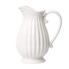 D'vine Dev 10 Inch White Ceramic Pitcher Vase for Home