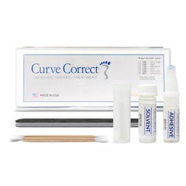 CurveCorrect® Ingrown Toenail Treatment Kit - Ingrown Toenail Corrector Kit with 10 Braces - at Home Ingrown Toenail Correction - Big Toe Ingrown Nail Removal