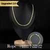 Holylegend 14K Real Gold-Plated Rope Chain for Men and Women