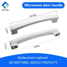 WB15X10278 Microwave Door Handle Support Replacement AP5790517 Compatible with Hotpoint GE Microwave Handle Replaces 3025557 AP5790517 PS8754175 EAP8754175 (Include Support White)
