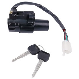 AIVWUMOT Ignition Switch Assenbly & Keys Steering Lock 35100-MBW-A11 35100-MEE-A00 Compatible with Honda CBR600F4i CBR600 F41 ST1300 VTR1000 VFR800 CBR600RR CBR600 CB750 CB1100SF 35100-MCC-E00