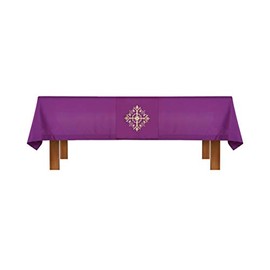 R.J. Toomey Altar Frontal and Holy Trinity Cross Overlay Cloth - Altar Linen Church Supplies