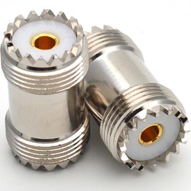 tunghey 4Pack PL259 Barrel Connector, UHF Female to Female Coax Coaxial Adapter Coupler for CB Ham Radio Antenna, SWR Meter Cable Extention