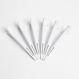 MOLOPPO White-6 Pack Hair Sectioning Clips for Women, Alligator Hair Clips for Styling & Salon Use, Durable Tools with Strong Grip for Salon & Home