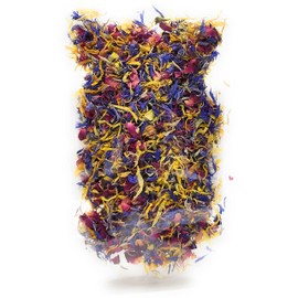 Spring Flower Blend – Edible flowers - Rose, Cornflower and Marigold - All natural, Culinary grade Delights (0.35oz) - Premium Quality - Perfect for Beverages, Cakes