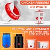 ZenxyHoC DIY Chicken Feeders No Waste, 6 Ports Poultry Feeder