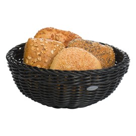 Westmark Mehrzweck-Korb, geeignet für Hotel und Gastronomie, Rund, Ø ca. 23 cm, Höhe: ca. 9 cm, Synthetikfaser, Saleen Edition, Schwarz, 02010319101