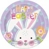 Unique Happy Easter Lilac 9" Lunch Paper Plates 8 ct
