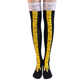 1 Pair Chicken Leg Socks,Funny Thigh Knee High Stockings Women Men Gifts,Cute Animal Printed Kids Bird Feet Legs Chickens Paw Crazy Tights Sock,Girls Novelty 3D Cartoon Weird Lovers,for Mens Womens