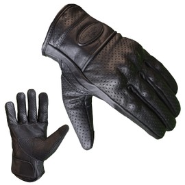 PROANTI Motorcycle Gloves Leather Summer Motorcycle Gloves Touchscreen Function (XXL)