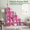 C&AHOME Cube Storage Organizer, 16-Cube Shelves Units, Plastic Storage Cubes,