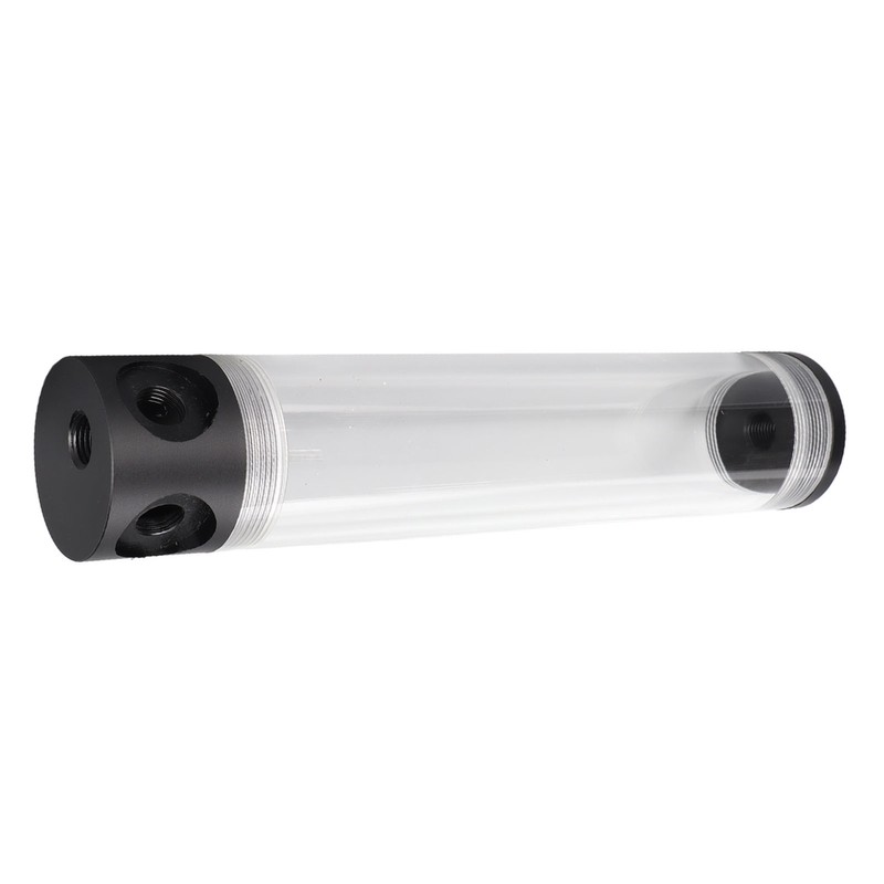 Water Cooling Reservoir 240mm/9.4in Length G1/4in Thread 50mm/2.0in Diameter Tube