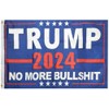 3X5 Trump 2024 No More BS BullShit Blue 100D Woven