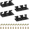 4 PCS Heavy-Duty Bed Rail Support Brackets,Three-Hook Bed Frame Fasteners