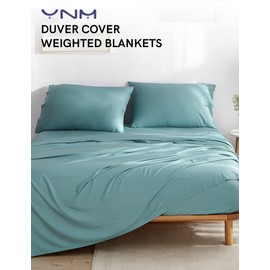 YnM Bamboo Duvet Cover Weighted Blankets (48''x72'') - Sea Grass Print …