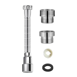 20 cm Tap Extension with 2 Pieces Tap Adapter, 360 Degree Rotating Tap Extension, Kitchen Tap Extension, for Kitchens, Bathrooms, Bars and Toilet
